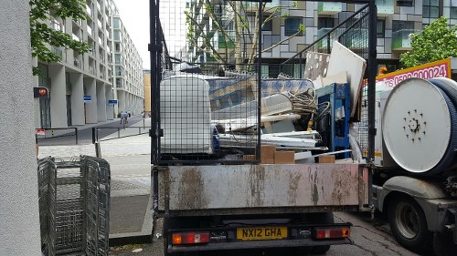 Professional waste removal team efficiently managing business waste